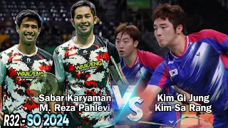 Sabar Karyaman/Reza Pahlevi vs Kim Gi Jung/Kim Sa Rang || R32 Singapore Open 2024