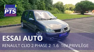 TEST - RENAULT CLIO 2 PHASE 2 1.6 16V  PRIVILÈGE