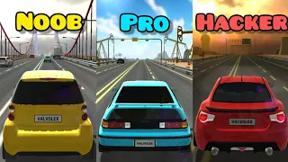 NOOB vs PRO vs HACKER -- Racing Limits