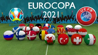 EuroCopa 2021 - CUARTOS Y SEMIFINALES - Countryballs 3D