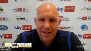 PRE MATCH Matt Gray previews 125th Anniversary weekend and home tie with Crewe Alexandra