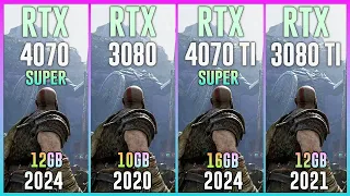 RTX 4070 SUPER vs RTX 3080 vs RTX 4070 TI SUPER vs RTX 3080 TI - Test in 20 Games