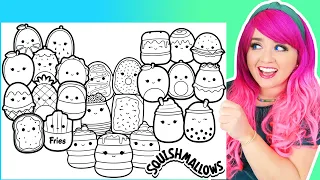 Coloring Squishmallows Food, Sweet Treats & Breakfast Coloring Pages | Squishmallows Food Plushies