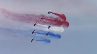 Patrouille de France (French Acrobatic Patrol) in Sacramento. 60 fps Airshow.