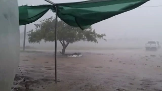 Massive tropical storm hit retractable X Frame house in Culiacan Mexico