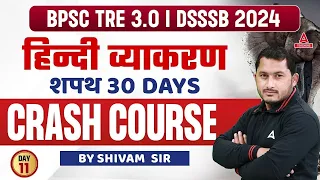 DSSSB/BPSC General Hindi Crash Course #11 | Hindi By Shivam Tyagi