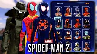 HOW TO UNLOCK ALL SPIDER VERSE SUITS in Marvels Spider Man 2 PS5