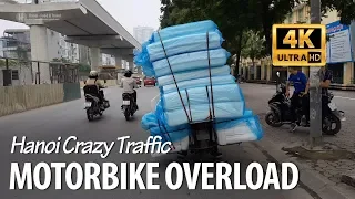 Hanoi Crazy Traffic | MOTORBIKES OVERLOADED