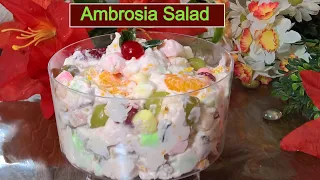 Ambrosia Salad | Southern Ambrosia Fruit Salad | Holiday dessert | Fruit cream salad