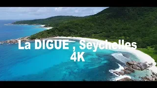 La Digue, Seychelles - Drone view 4k