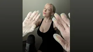 🧤ASMR Fast Glove Sounds and Plucking🤏 🧤 aggressive dry glove sounds-face touching😌🙌💤