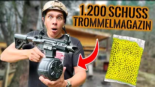 GAMECHANGER für jedes AIRSOFTSPIEL?! 1200 Schuss Trommelmagazin | Survival Mattin