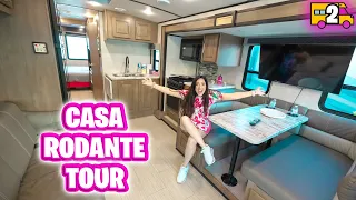 TOUR de la CASA RODANTE GIGANTE 🚌 ASI ES POR DENTRO el MotorHome RV Class A 🔥 Cap 2 Sandra Cires Art