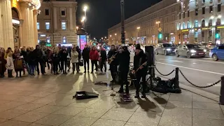 Nirvana Невский проспект Сп-б уличные музыканты