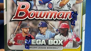 2024 Bowman Mega Box Trash Bag Product +1 Box of 2023 Topps Chrome Platinum