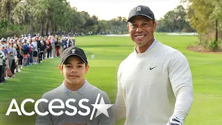 Tiger Woods Caddies For 14-Year-Old Son Charlie Woods As Teen Wins Golf Event