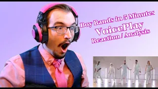 These TRANSITIONS are LEGENDARY!! | VoicePlay - Boy Bands in 5 Minutes | Acapella Reaction/Analysis