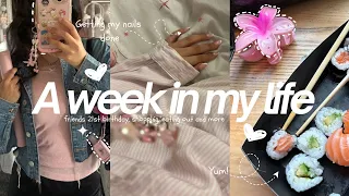 A week in my life🍓 getting my nails done, friends 21st birthday, eating out | Productive week 2024