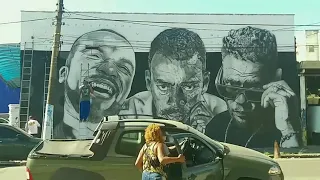 Mural em Homenagem aos cantores ícones Alexandre Pires - Seu Jorge - Edi Rock