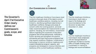 Healthcare Workforce Commission Meeting July 20, 2022