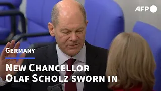 Olaf Scholz is sworn in as Germany's new chancellor | AFP