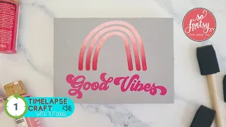 Hot Mess Canvas with Cricut (Timelapse with Tutorial)