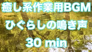 【作業用BGM】ひぐらしの鳴き声と川のせせらぎ30分/ヒーリングBGM