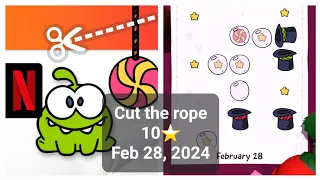 Cut the rope daily February 28, 2024 solution 10⭐