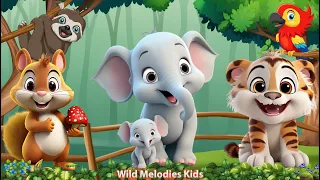 Animal Sounds Around Us: Elephant, Sloth, Parrot, Tiger, Sheep, Cat, Hen - Animal Videos