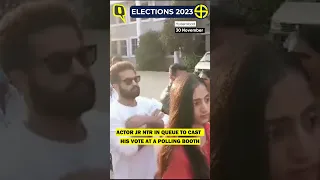 Telangana Elections: Actor Jr NTR Casts His Vote at a Polling Booth in Hyderabad #shorts