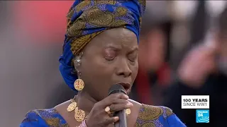 WWI armistice centennial: Angelique Kidjo performs during ceremony