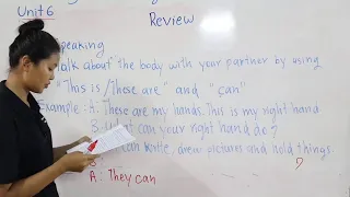 English Grade 6 Chapter 3 My Body, Unit 6 Review