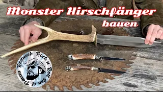 Messer bauen, Hirschfänger, Riesen Monster Bowie Knife bauen, traditionelle Bayerische Messer