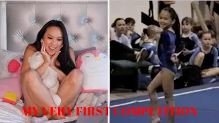 I WATCH MY VERY FIRST GYMNASTICS COMPETITION *REACTION VIDEO* | Peng Peng Lee