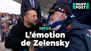 L’émotion très communicative de Zelensky saluant les vétérans américains à Omaha Beach