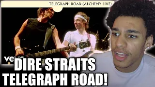 MY NEW FAVOURITE!! First Time Reacting to Dire Straits - "Telegraph Road" (Alchemy Live)