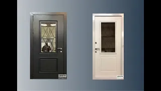 Термо дверь для частного дома с металлофиленкой и кованой решеткой. #Термодвери #Уличныедвери