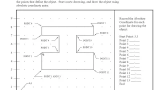 AutoCAD 2012 Drawing Project - Using Absolute Coordinate Entry