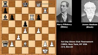 Harry Nelson Pillsbury vs James Moore Hanham - New York (1893)