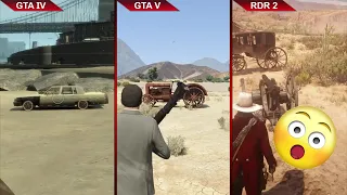 THE BIG COMPARISON 2  - GTA IV vs  GTA V vs  Red Dead Redemption 2  Laptop  ULTRA