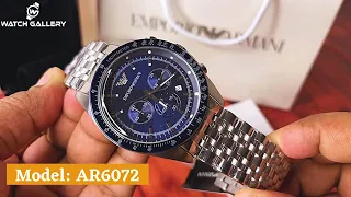 Emporio Armani Chronograph Blue Dial Men's Watch | AR6072 | Unboxing | Watch Gallery