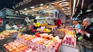 Barcelona walk to Boqueria Market🍽️ | The Most FAMOUS Market in Europe - Spain | 4K