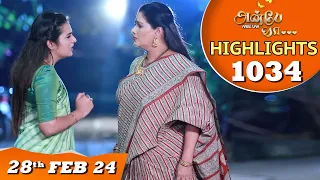 Anbe Vaa Serial | EP 1034 Highlights | 28th Feb 2024 | Virat | Shree Gopika |Saregama TV Shows Tamil