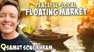 Thailand's Best Floating Market 🍜 Local People + Delicious Food