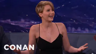 Jennifer Lawrence Wet The Bed At Age 13 | CONAN on TBS
