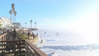 Local surf shops in Pismo Beach temporarily affected by high surf and coastal flooding