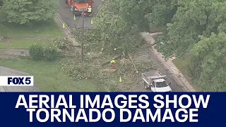 Aerial Images Show Tornado Damage Across DC Region