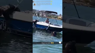 DDG flips his and Halle’s Jetski over 😂🤦‍♂️🌊 #ddg #hallebailey