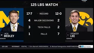 Spencer Lee(Iowa) VS Jack Medley(Michigan)