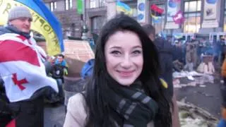 Наметове містечко для людей з Донбасу. 06.12.2013 The protest in Kiev.